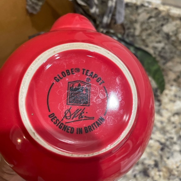 Sale‼️Red Tea Pot - vintage Tea Pot Design In England. No Lid As Is Preowned - Picture 3 of 8